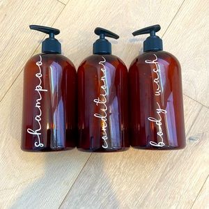 Custom bottles for shower